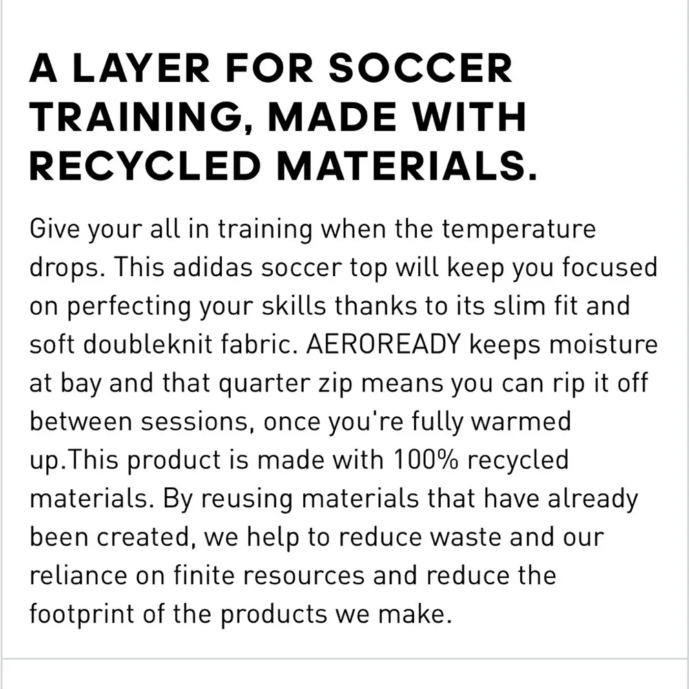 Adidas Black Soccer Tiro Training Top with Quarter Zip